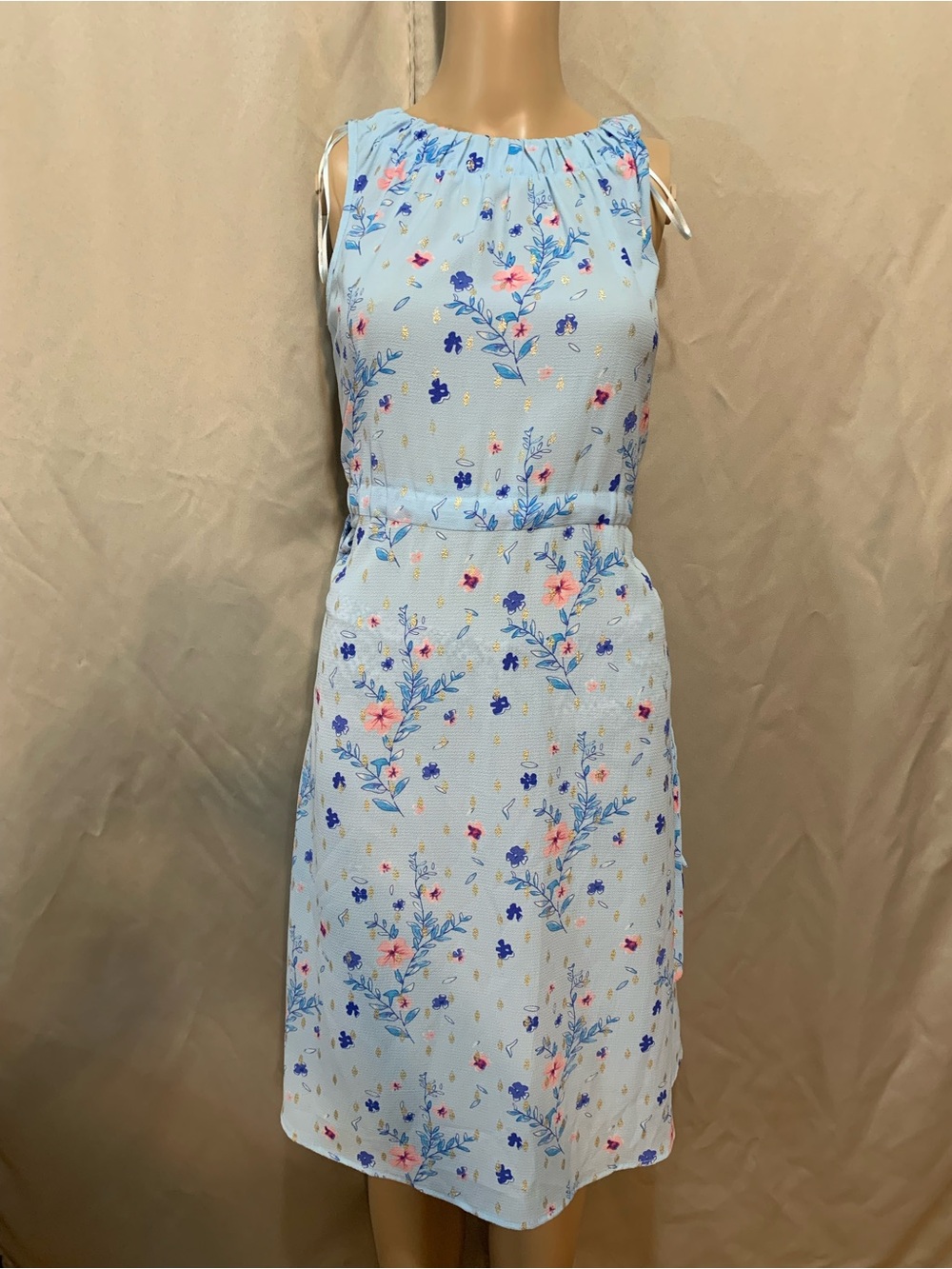 Juicy Couture Light Blue Floral Sleeveless Sundress 118/4